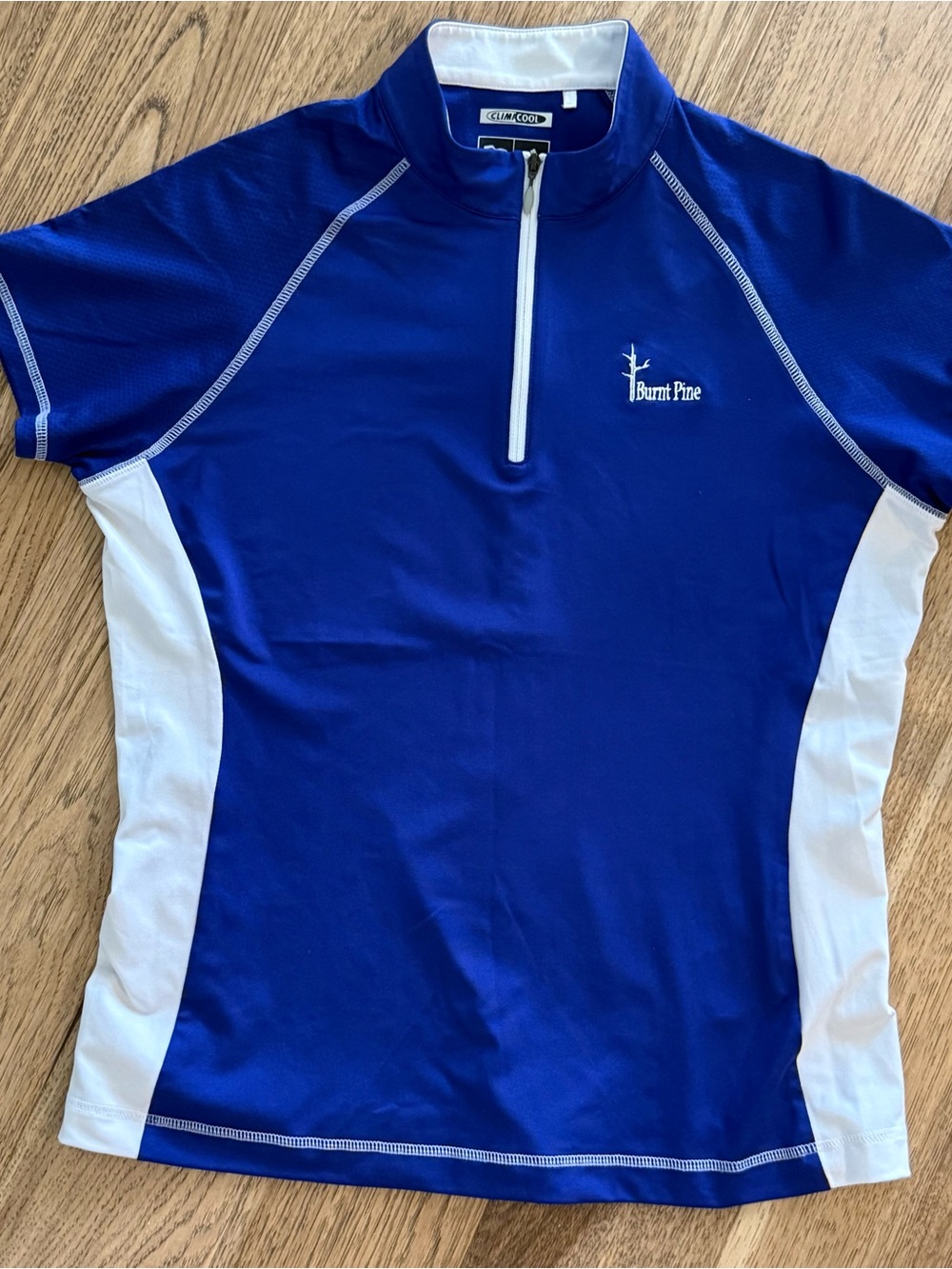 Adidas Blue & White Athletic Zip Top